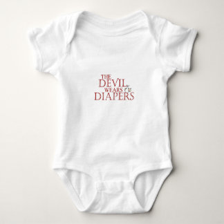The Devil Wears Diapers Baby Bodysuit