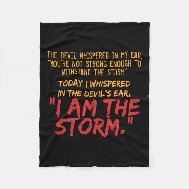 The Devil Whispered In My Ear Devil Quote  Fleece Blanket (Front)