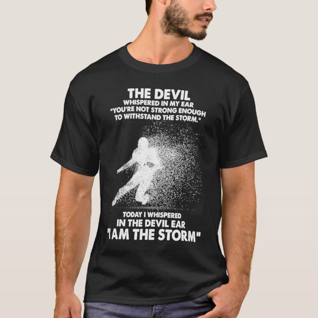 The Devil Whispered in My Ear Football T-Shirt (Front)