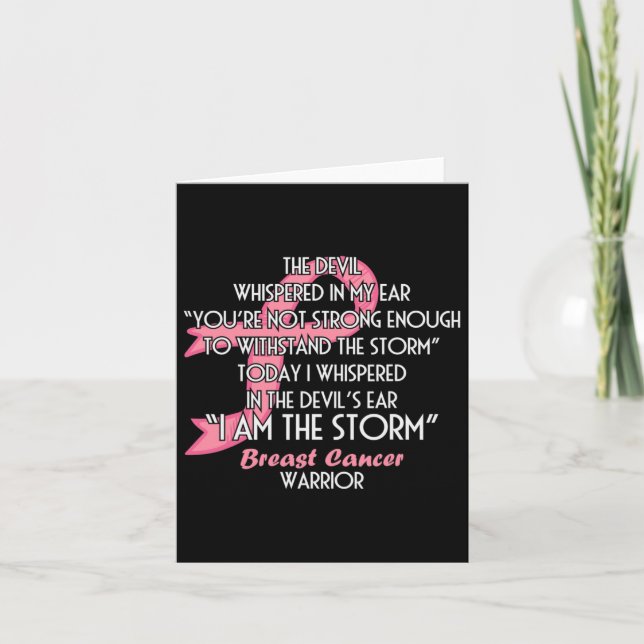 The Devil Whispered In My Ear I Am The Storm - Bre Card (Front)