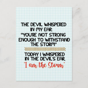 The Devil whispered in my ear Life Inspirational   Postcard