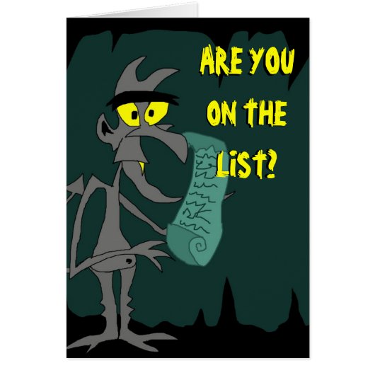 the Devil's List Cards (Front)