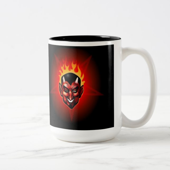 The Devil's Pentagram Two-Tone Coffee Mug (Right)