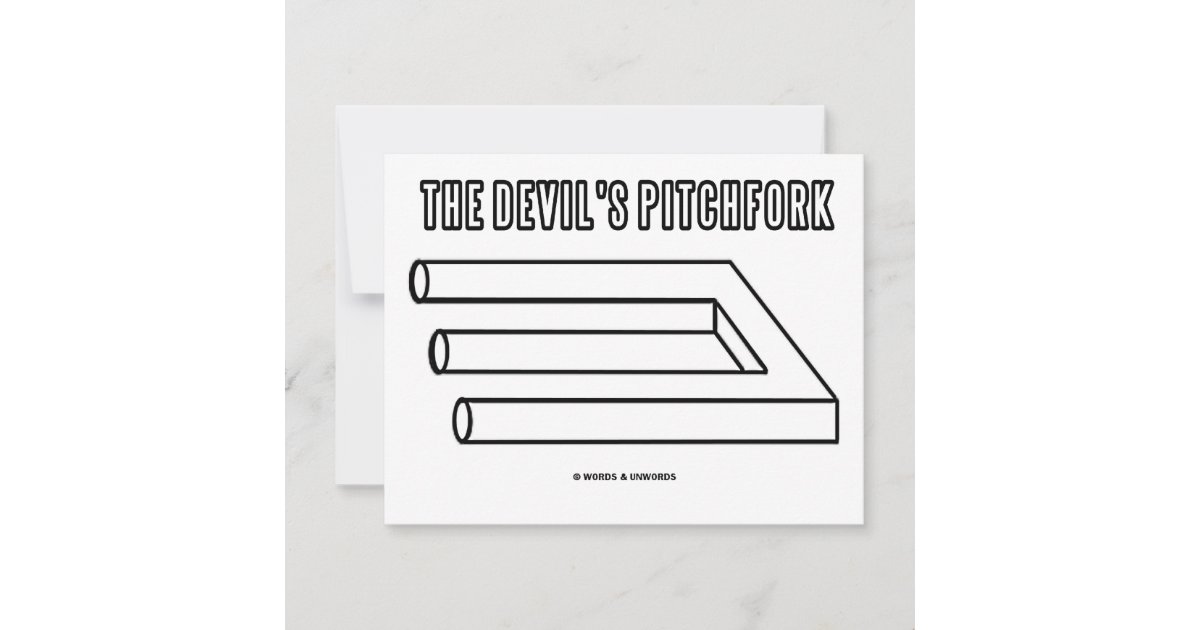 The Devil's Pitchfork (Optical Illusion) Zazzle