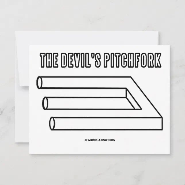 The Devil's Pitchfork (Optical Illusion) Zazzle