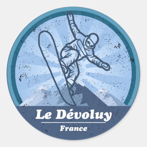 The Devolved Snowboard Classic Round Sticker