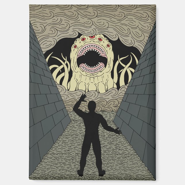 The Devourer Cometh Weird Horror Art Magnet (Front)
