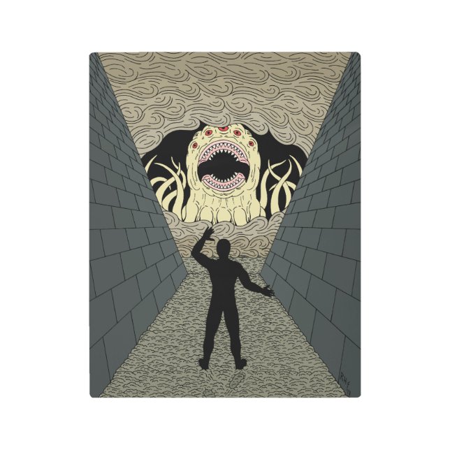 The Devourer Cometh Weird Horror Art Metal Print (Front)