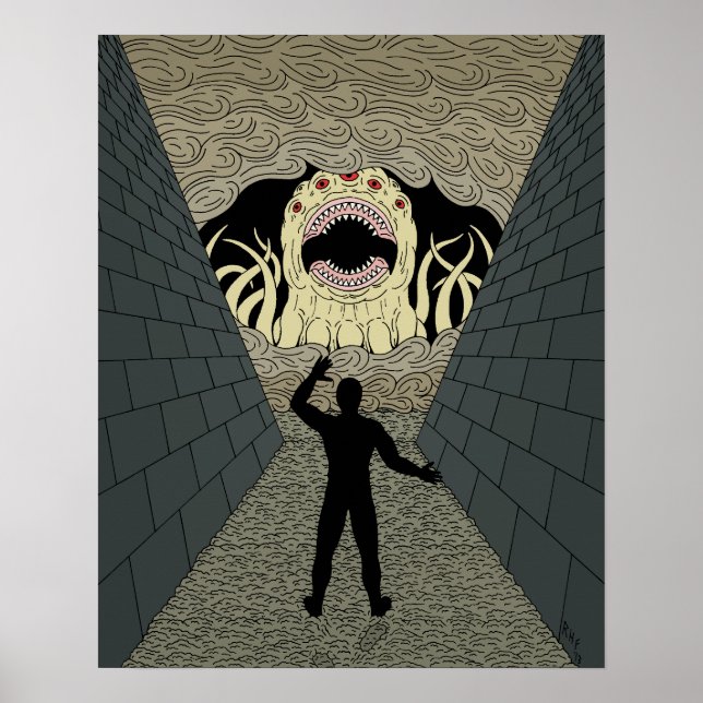 The Devourer Cometh Weird Horror Art Poster (Front)