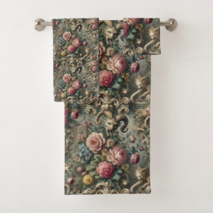 The Devourer of Bloom & Bone – Gothic Victorian Bath Towel Set