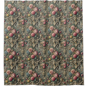 The Devourer of Bloom & Bone – Gothic Victorian Shower Curtain