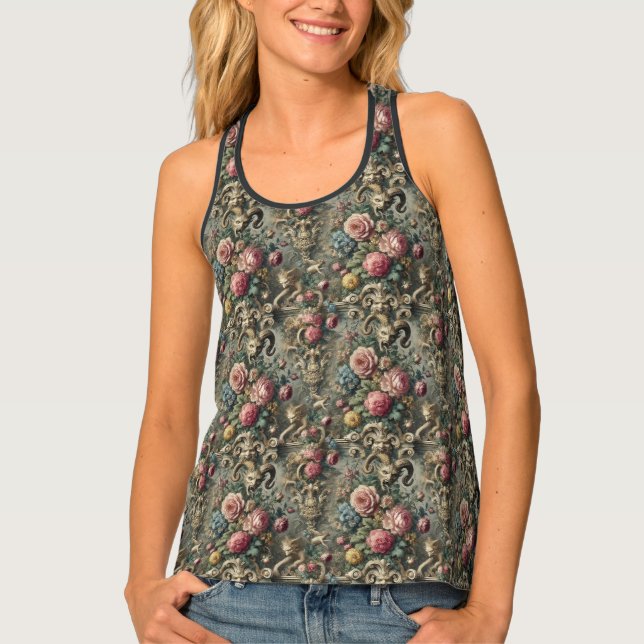 The Devourer of Bloom & Bone – Gothic Victorian Tank Top (Front)