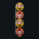 [The Dharmas] Do you know about Dharma? Skateboard<br><div class="desc">Daruma are traditional Japanese dolls that have been worshiped as a symbol of good fortune, success, and perseverance for centuries in Japan. Traditionally, daruma dolls are made of paper, typically painted in red, and have no arms or legs. The body has a round shape, and both of the eyes remain...</div>
