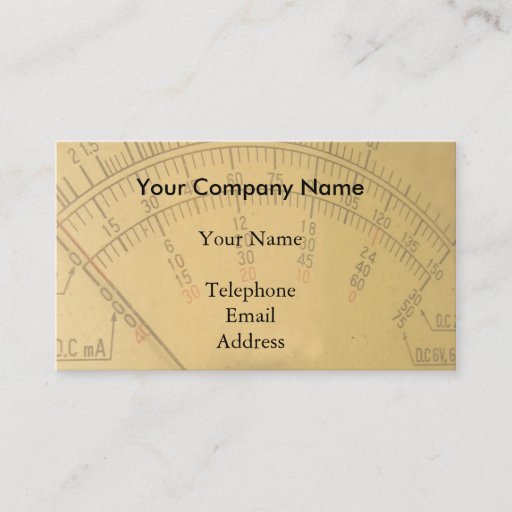 Customizable The Dial of a Vintage Amp Meter Business Card Templates