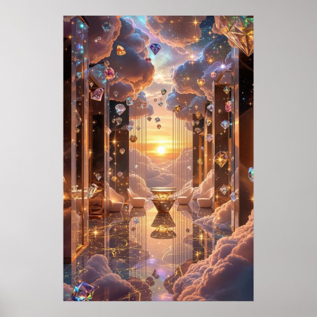 The Diamond Lounge: Where Infinity Meets Luxury Poster (Front)