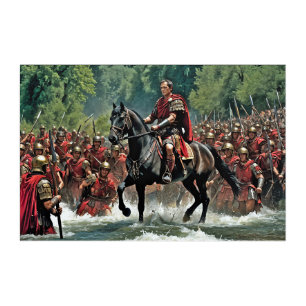"The Die is Cast: Caesar's Rubicon Challenge" Acrylic Print