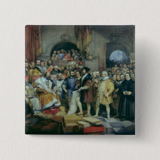 The Diet of Spires, 19 April, 1529 Pinback Button (Front)