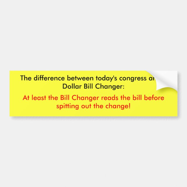 The difference bumper sticker (Front)