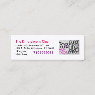 The Difference is Clear Business Cards