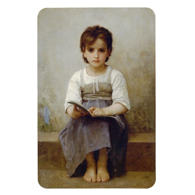 "The Difficult Lesson" William Bouguereau Magnet (Vertical)