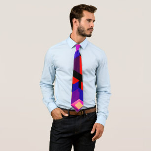 "The Digital Mosaic: A Hypermodern Vision" Neck Tie