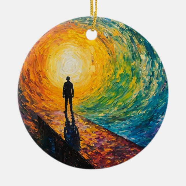 The Dimension's Edge Ceramic Ornament (Front)