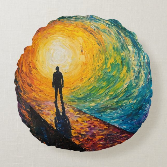 The Dimension's Edge Round Pillow (Front)