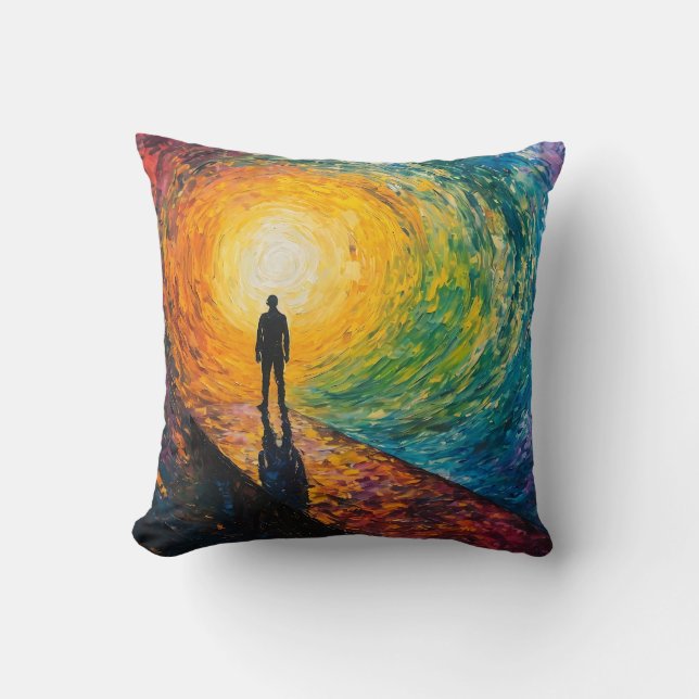 The Dimension's Edge Throw Pillow (Front)