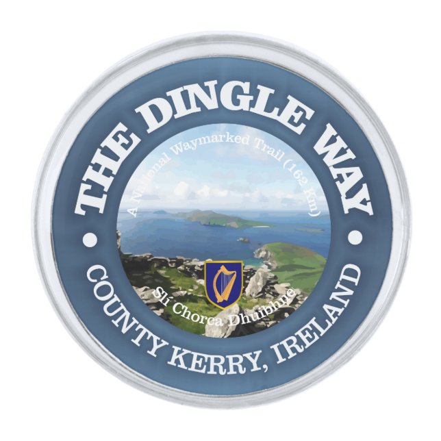 The Dingle Way Silver Finish Lapel Pin (Front)