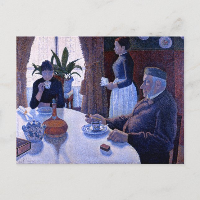 The Dining Room by Paul Signac (1887) Postcard (Front)