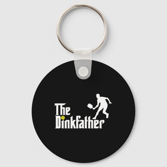 The Dink Father Pickleball Dad Funny Pickleball  Keychain (Front)