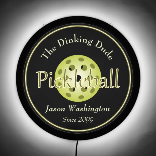 The Dinking Dude Guy Pickleball Ball LED Sign