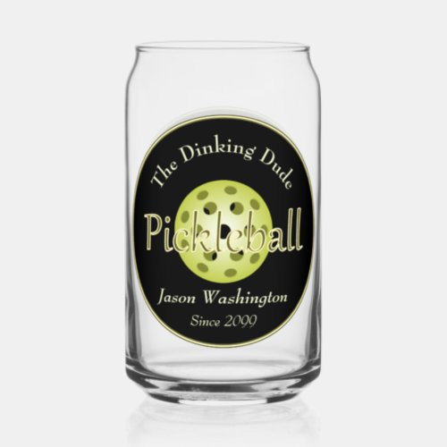 The Dinking Duo or Dude Pickleball Ball Rocks  Can Glass