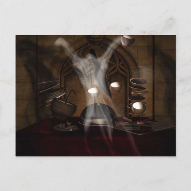 The Dinner Guest HALLOWEEN Postcard (Front)