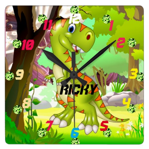The Dinosaurs Have Come Wall Clock