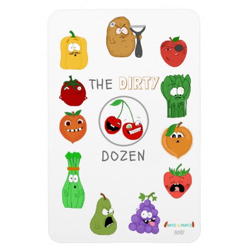 The Dirty Dozen Illustrated List _ 2017 Edition Magnet