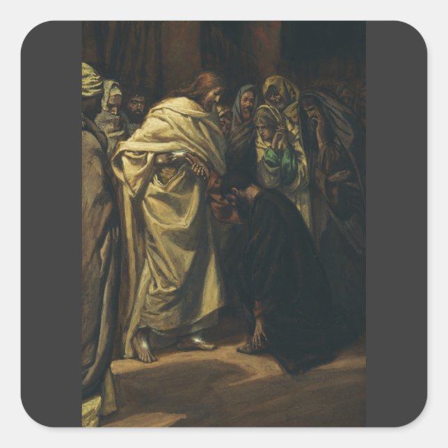 The Disbelief of Saint Thomas by James Tissot Square Sticker (Front)
