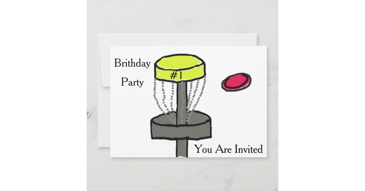The disc golf birthday invitation | Zazzle