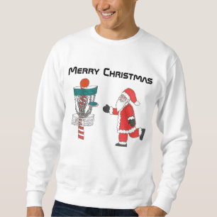 The disc golf ugly Christmas sweatshirt