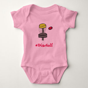 The #DiscGolf baby girl onsie Baby Bodysuit