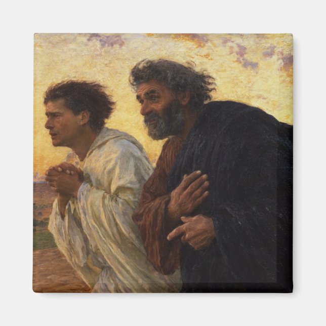 The Disciples Peter and John Running Magnet (Front)