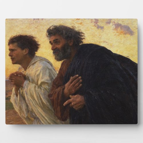 The Disciples Peter and John Running Plaque