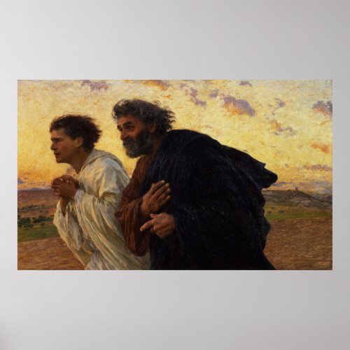 The Disciples Peter and John Running Poster