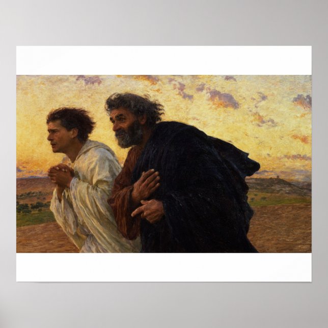The Disciples Peter and John Running Poster (Front)