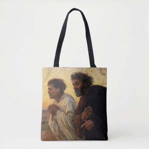 The Disciples Peter and John Running Tote Bag