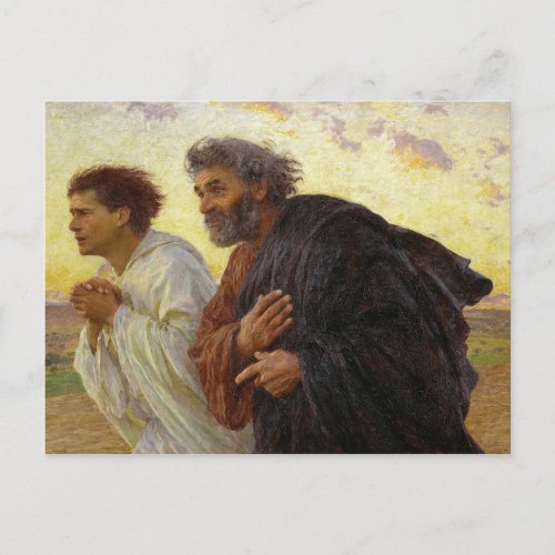 The Disciples Running to the Sepulchre by Burnand Postcard