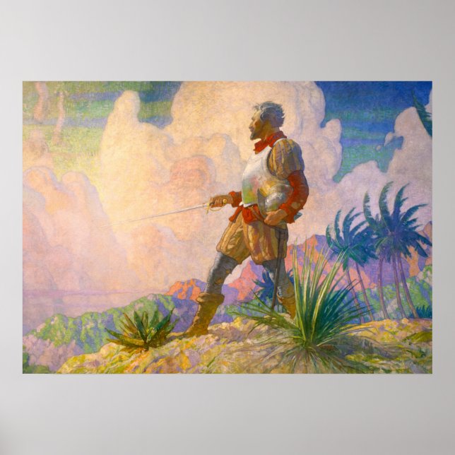 The Discoverer by Newell Convers Wyeth Poster (Front)