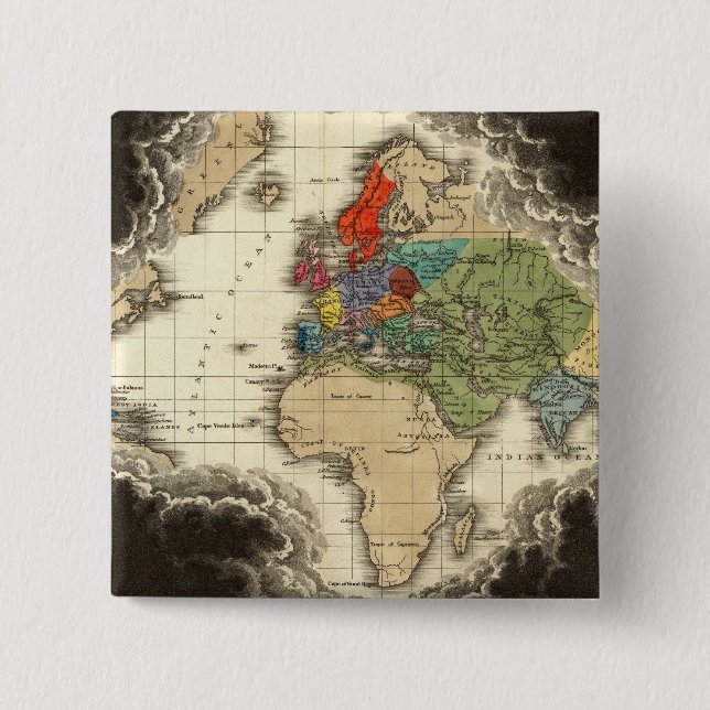 The Discovery of America 1498 AD Button (Front)