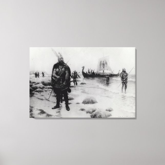 The Discovery of America by Leif Eriksson Canvas Print (Front)