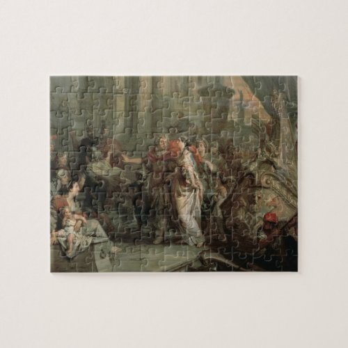 The Disembarkation of Cleopatra at Tarsus oil on Jigsaw Puzzle